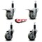 Service Caster 3.5'' Gray Poly Swivel 1-1/8'' Expanding Stem Caster Set 2 Total Lock Brakes, 4PK SCC-EXTTL20S3514-PPUB-2-S-2-118 - alternate 3